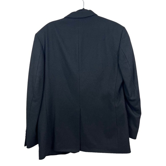 RBM Collection Wool Camel Hair Blend Sport Coat Blazer Men Lined 2 Button‎ Black - Picture 6 of 7